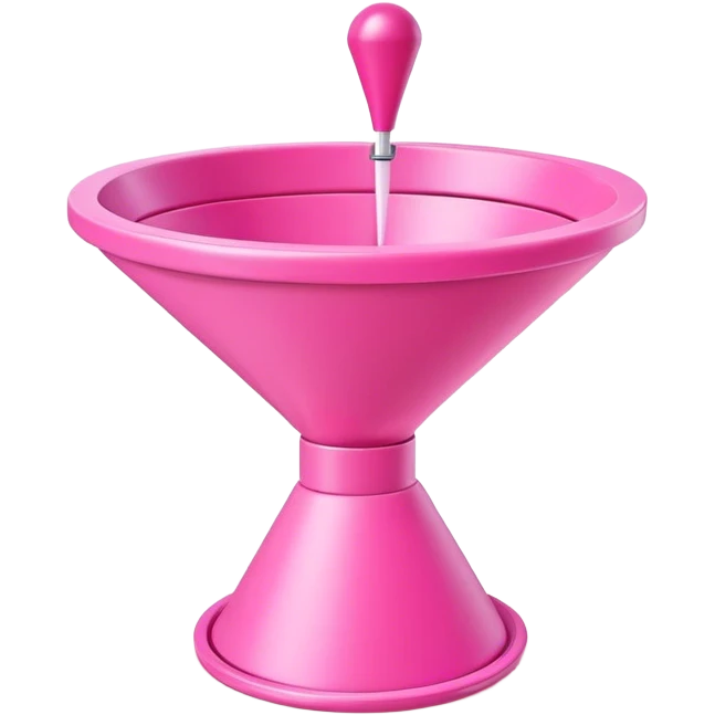 pink 3d ai search funnel emoji