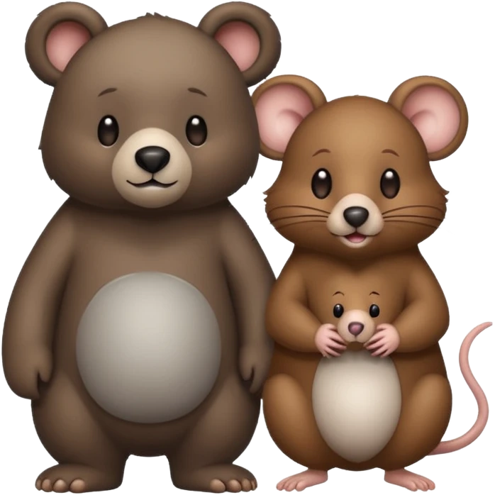 bear and mouse sepearate emoji