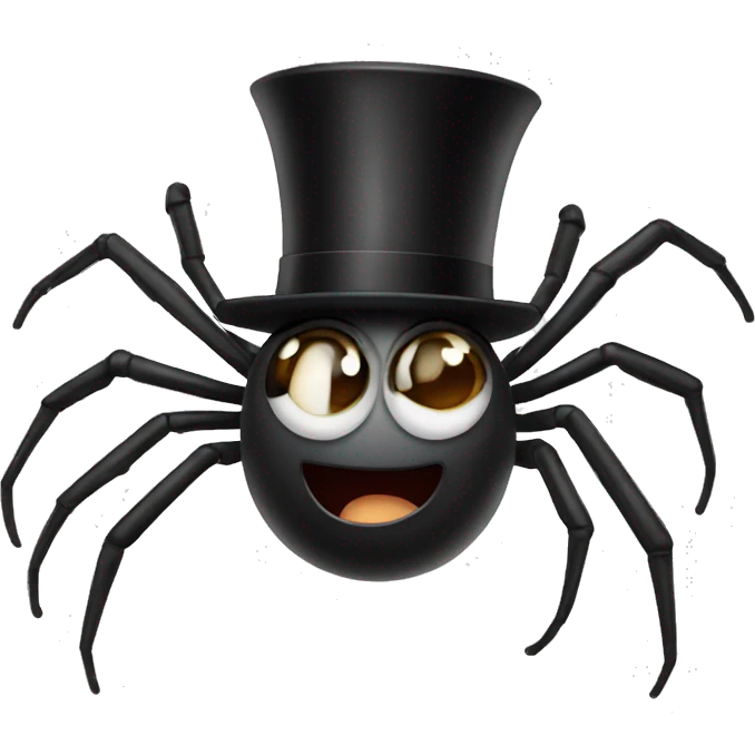 Spider with a tophat emoji
