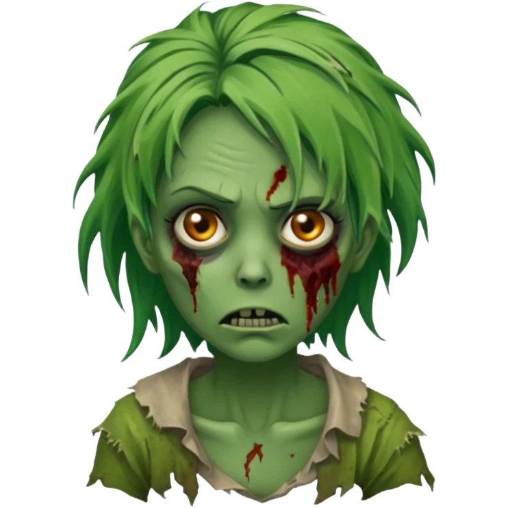 Faça uma zombie verde mulher  emoji