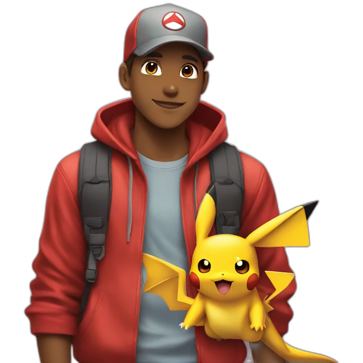 pokémon_trainer_red_with_pikachu_and_charizard emoji