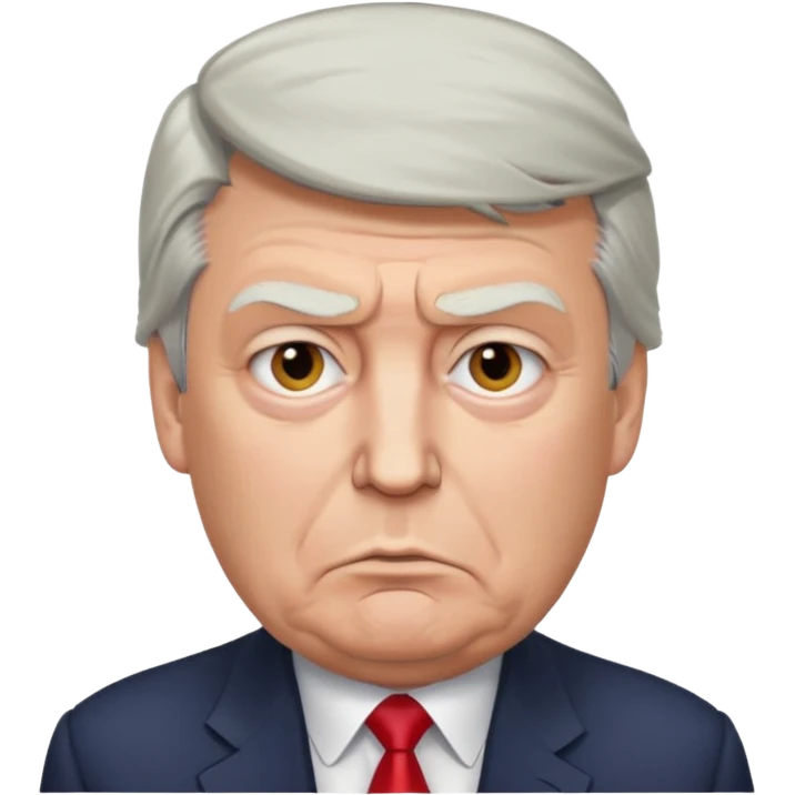 Donald Trump cross face emoji