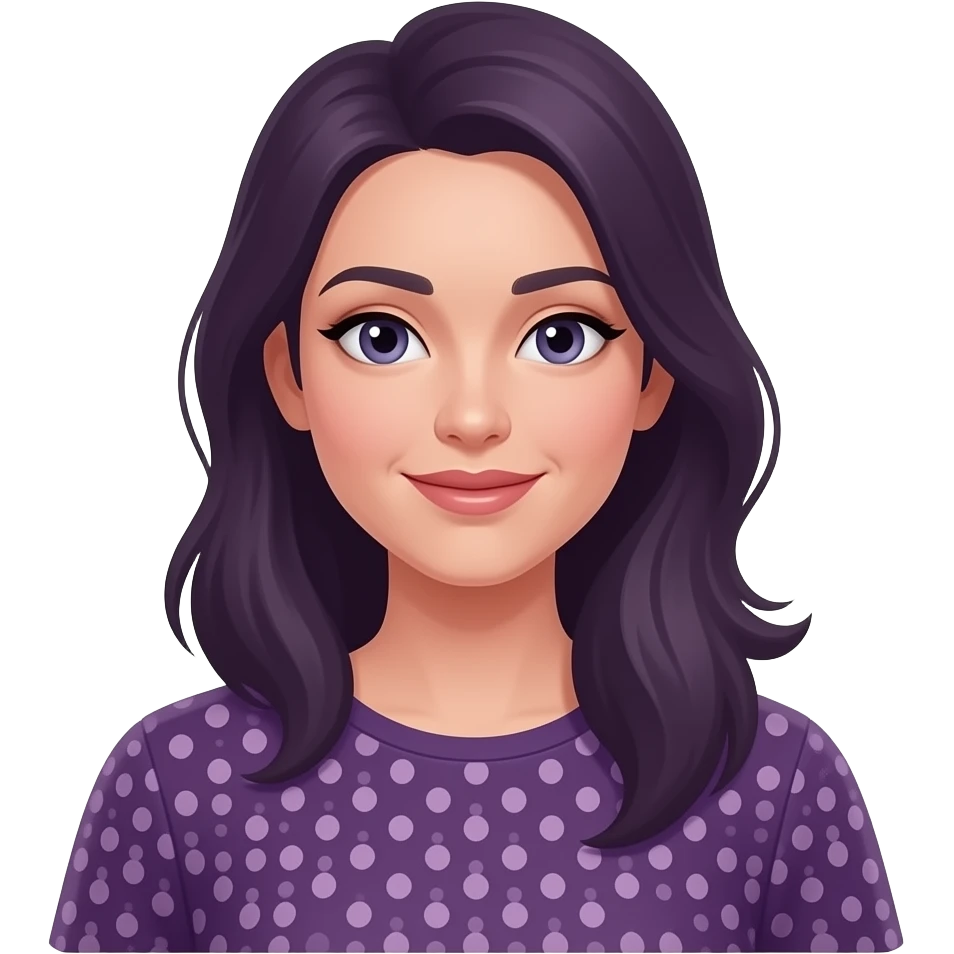 a woman silhouette in color of dark purple emoji