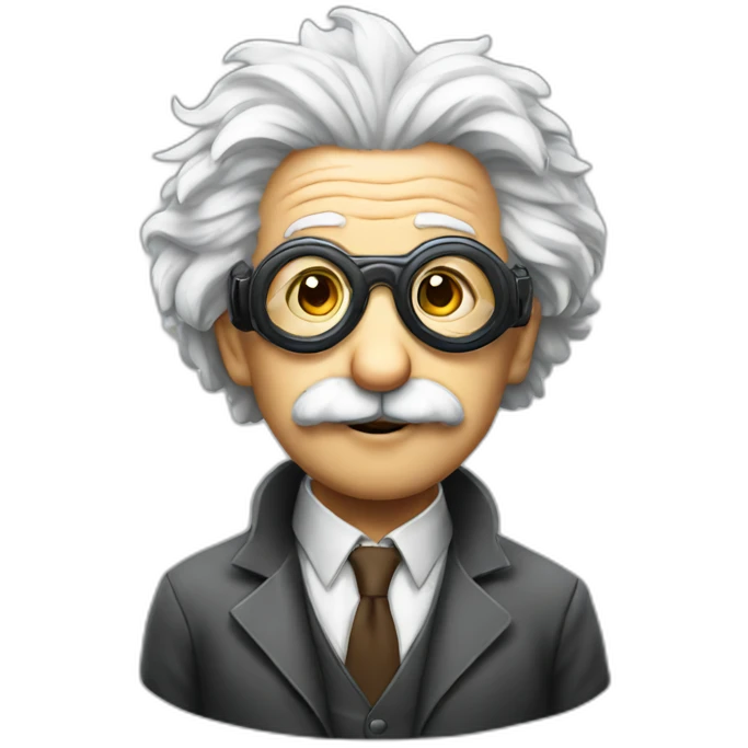 Einstein wearing goggles emoji