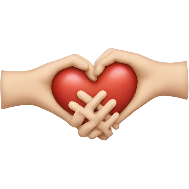 Heart by hands emoji