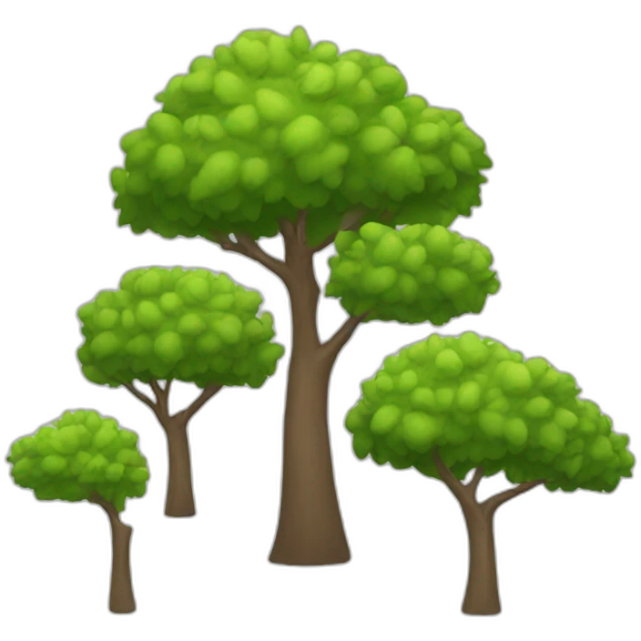 3 trees emoji