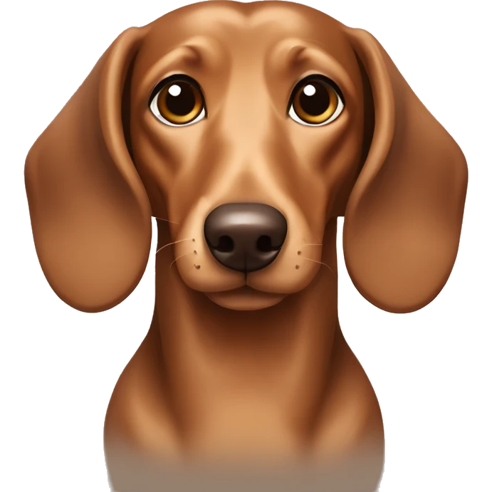 brown and beige dachshund emoji