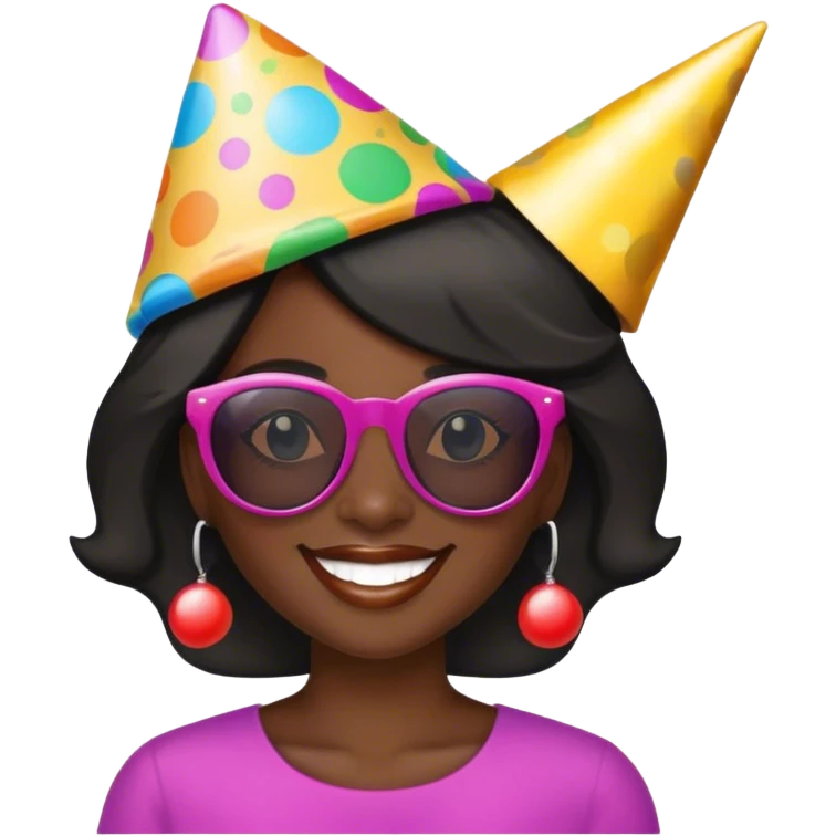 😜💃🏿 emoji