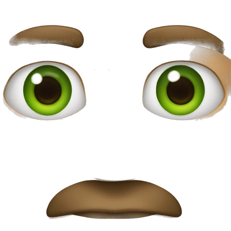 Hombre ojos verdes emoji