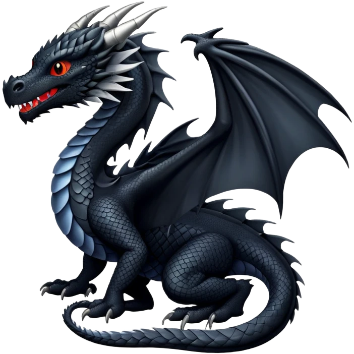 Black kind dragon  emoji