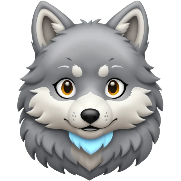 Plush wolf emoji