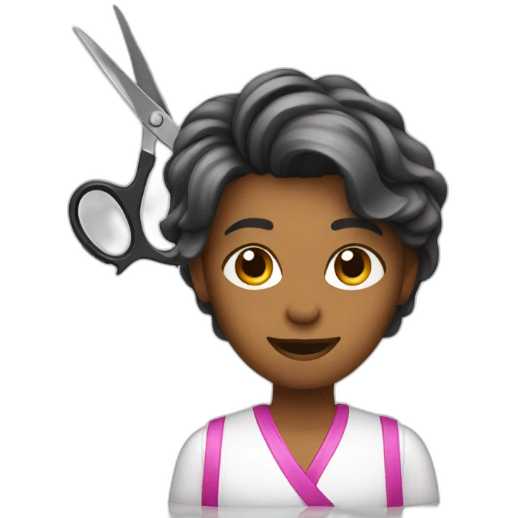 hairdresser with scissors emoji