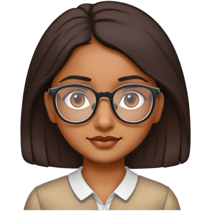 indian girl with glasses emoji