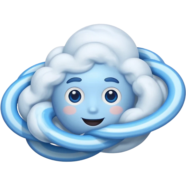 the planet Neptune, cartoonish and playful emoji