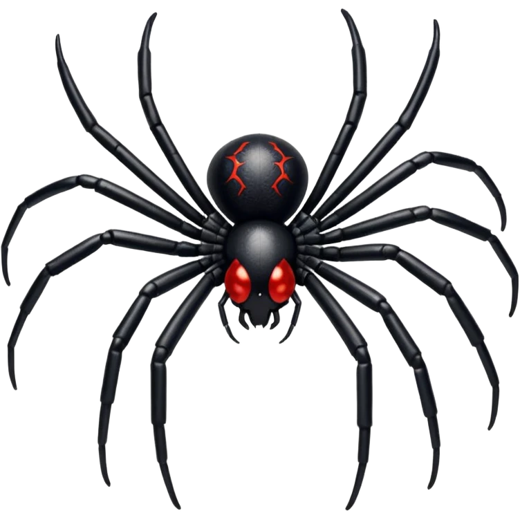 Glitter black widow emoji