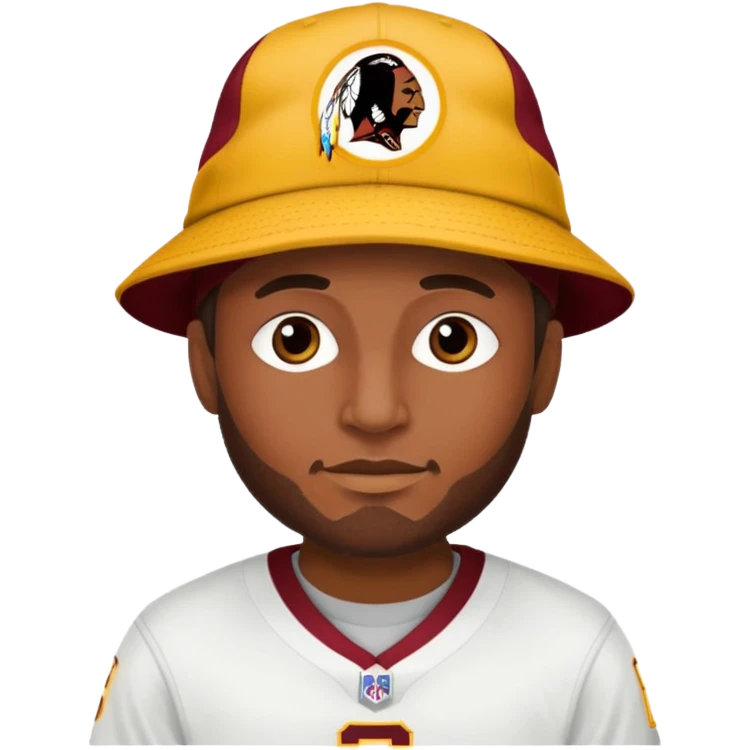 Washington Redskins hat on a man emoji emoji