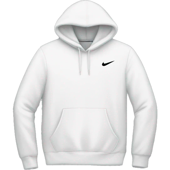 white nike hoodie no person emoji