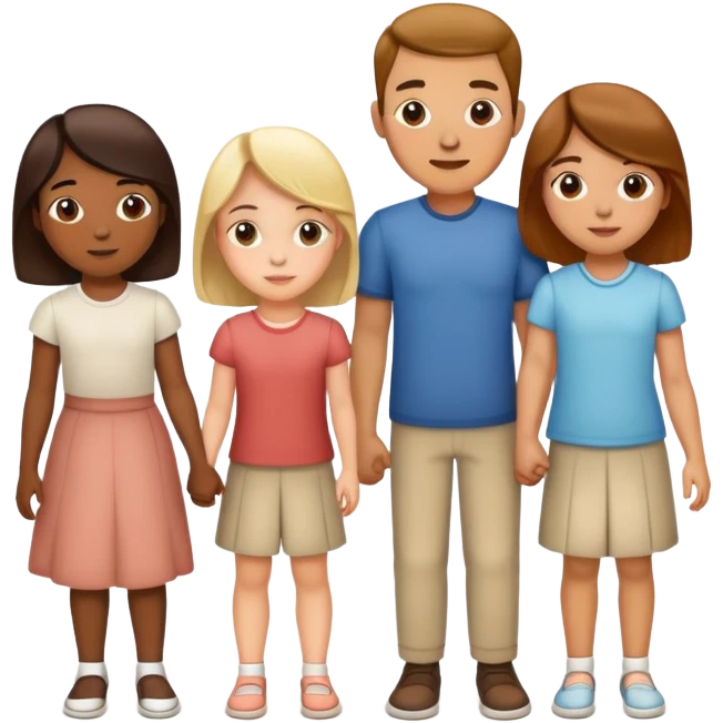 2 parents, 2 girls, 2 boys emoji