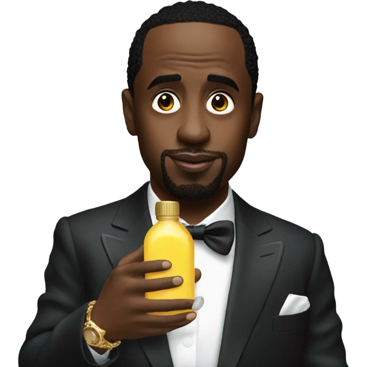 p diddy holding baby oil emoji