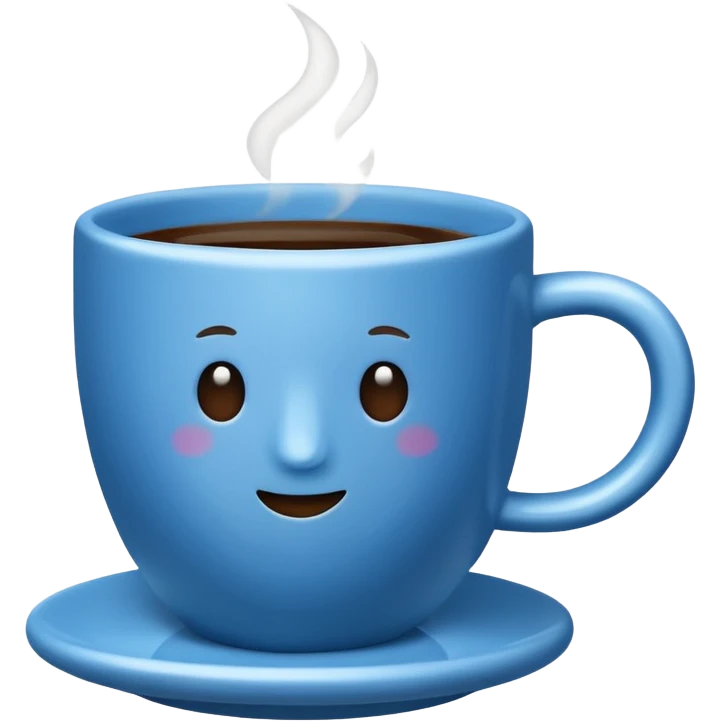 hot blue coffe cup emoji