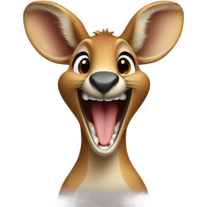 Kangaroo laughing  emoji
