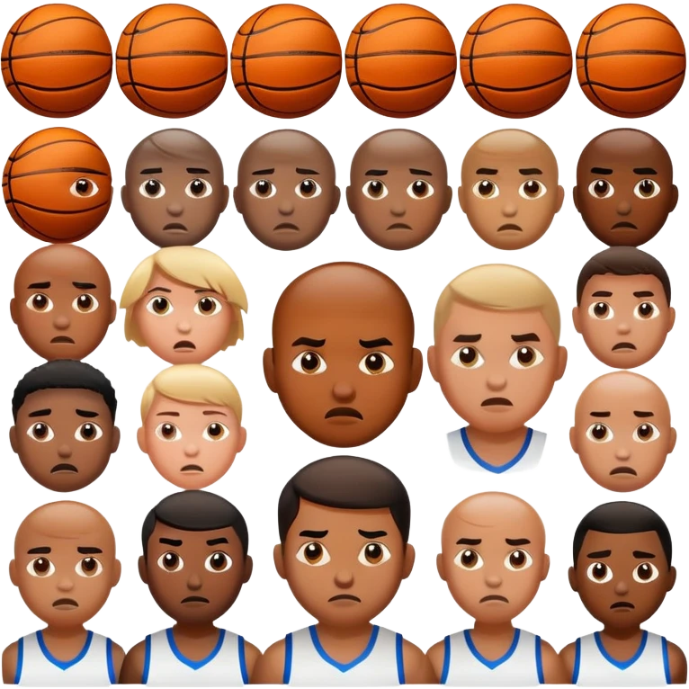 Basketball faces emoji