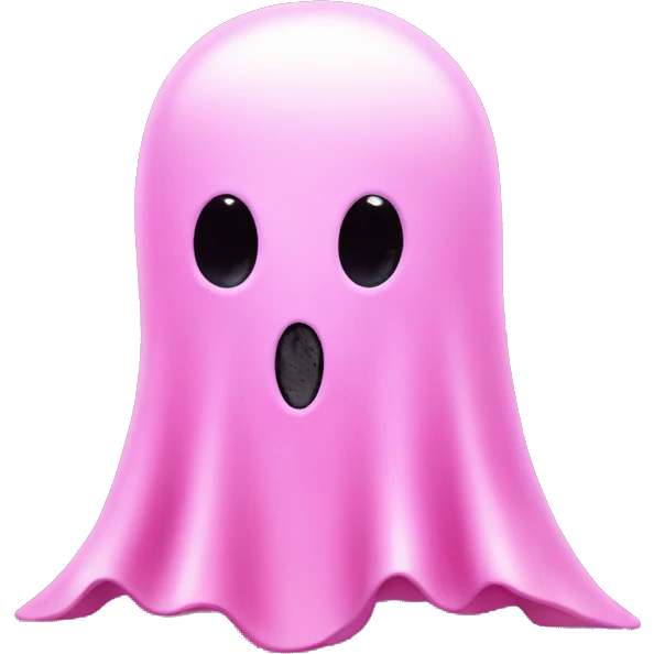 Pink ghost  emoji