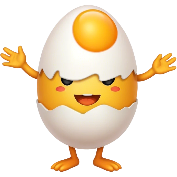 an egg dancing emoji