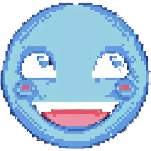 tear smile face pixel art style emoji