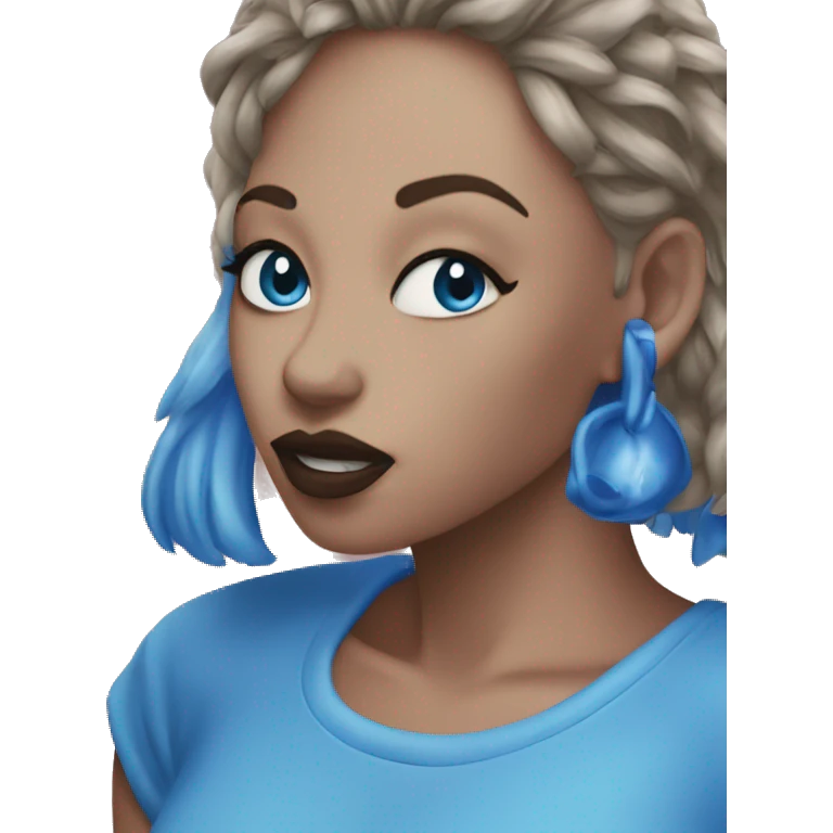 💋 in blue emoji