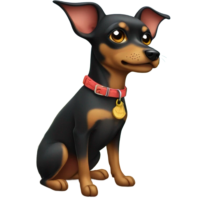 minpin dog on island vacation emoji