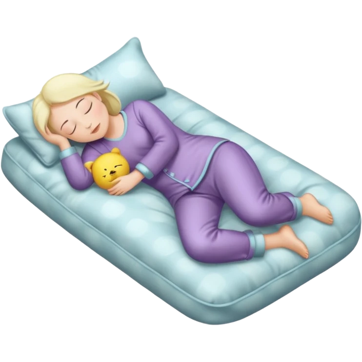 sleeping figure on pillow, full body emoji
