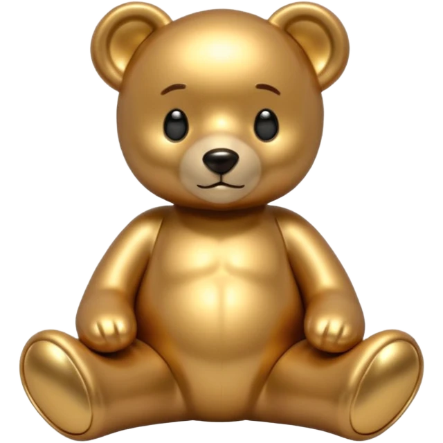 gold metal tedy bear emoji