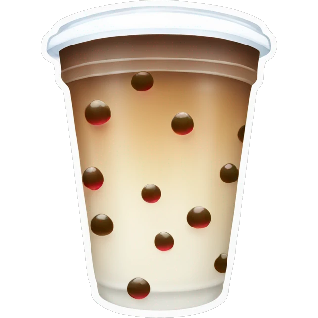 Christmas bubble tea on white emoji
