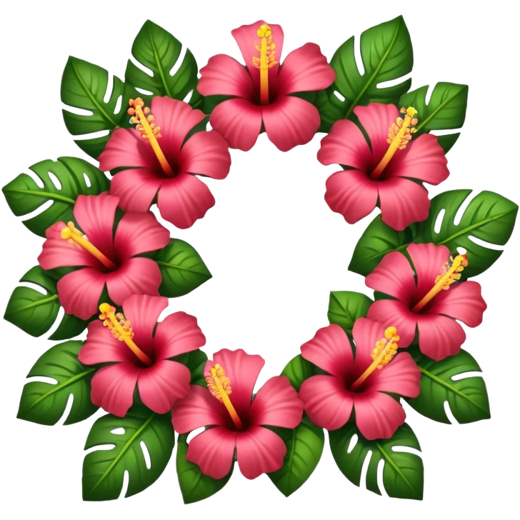 Hibiscus lei emoji