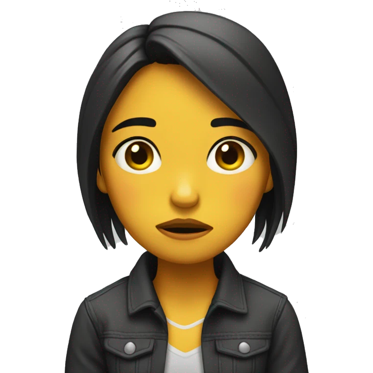 chica triste emoji