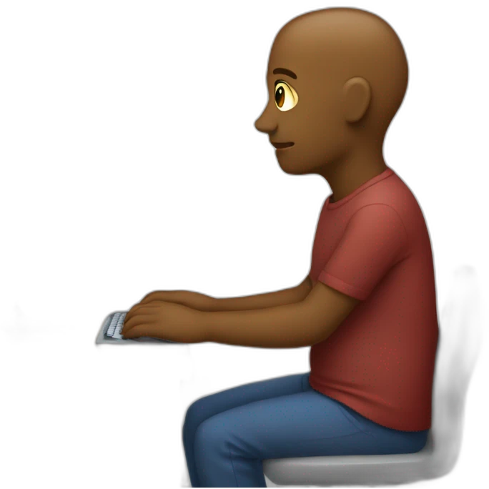 waiting at the computer emoji