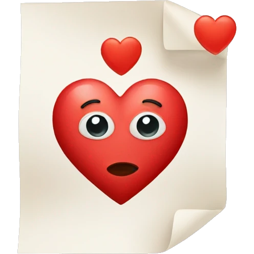 Love heart with letter A emoji