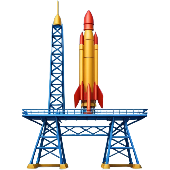 modern rocket launch platform from sea emoji