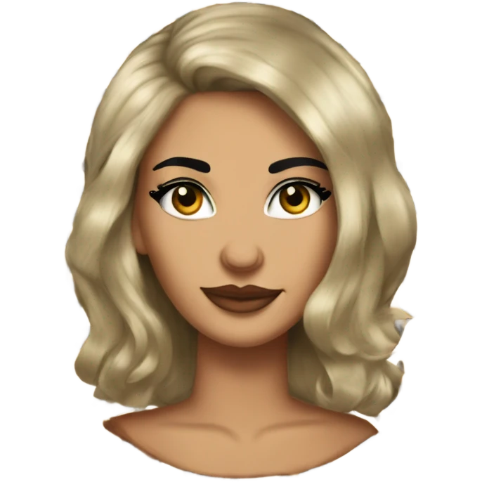 Tanned woman with black hair pin up leopard  emoji