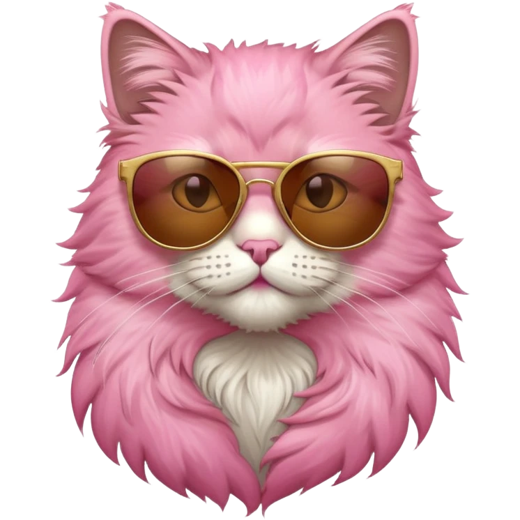 noble selfesteen pink hairy cat sunglases emoji