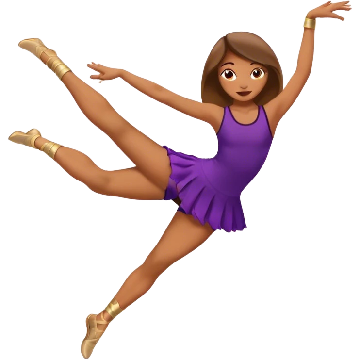 Girl doing a leg hold in dance emoji