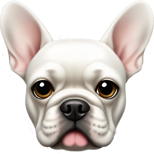 White french bulldog emoji