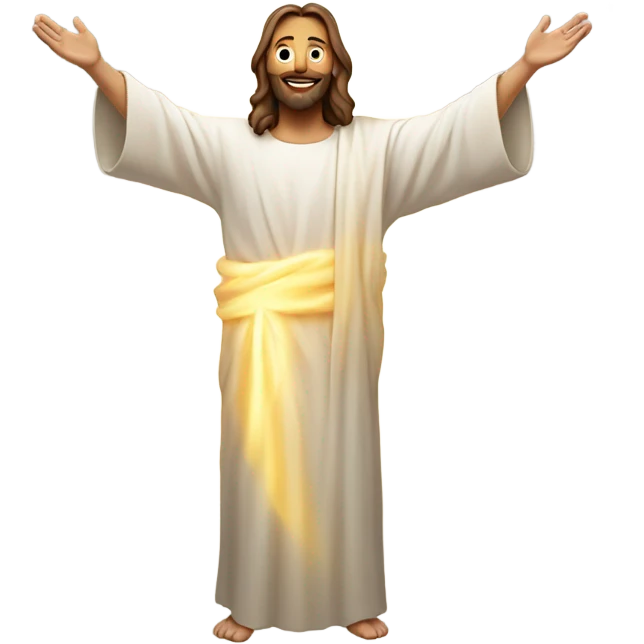 Jesus sending love emoji