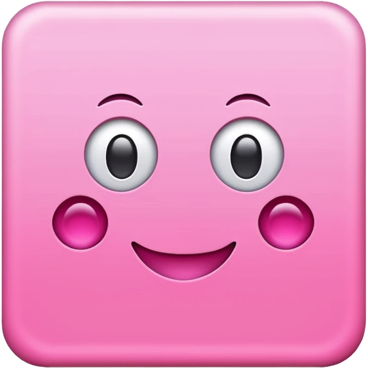 simple pink square paper no face on it emoji
