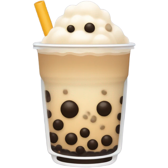 1 boba tea with middle sized tapioka balls  emoji