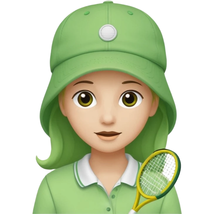 green tennis hat emoji