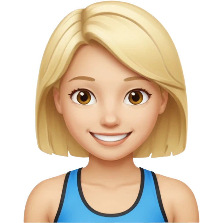 Cute blond sporty girl emoji
