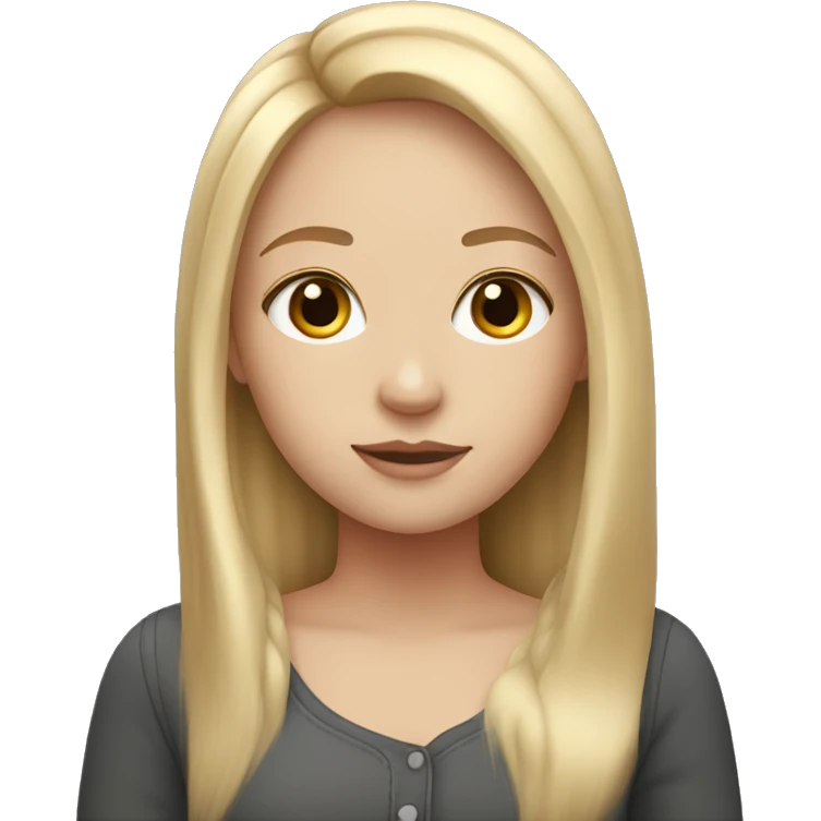white girl with long blonde hair emoji
