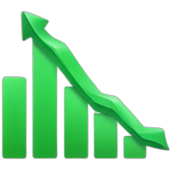 green chart up emoji